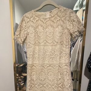 Free People cream lace dress